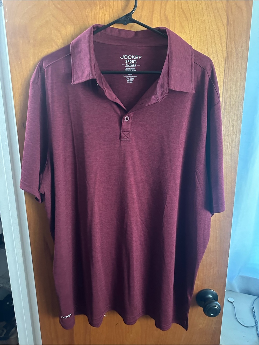 Jockey Men's Burgundy Polo Shirt